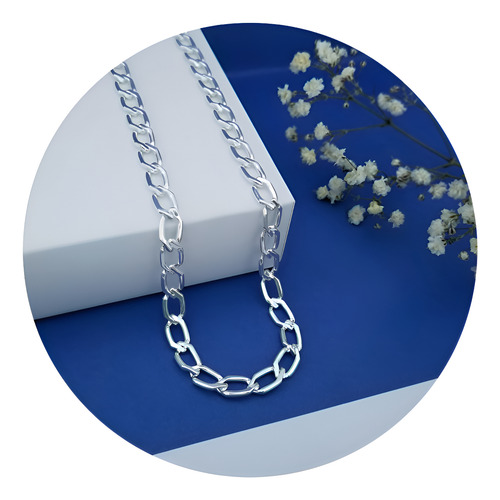 Cadena Collar Hombre Hexagonal Joya Regalo Papá Plata 950