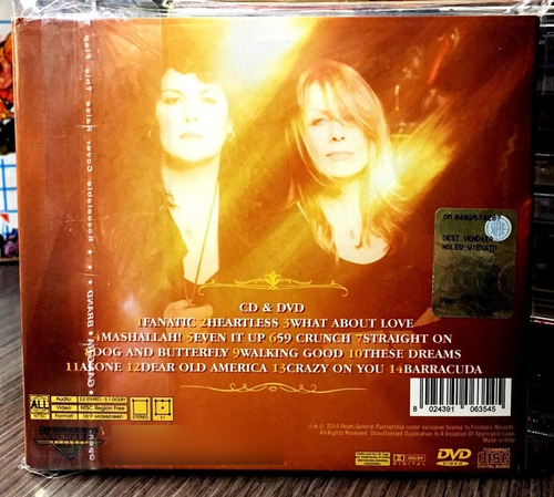 Heart - Fanatic Live From Caesars Colosseum Cd + Dvd (2014)