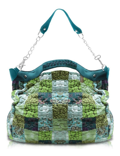 Bolsa Feminina Ombro Karen Orchid Patchwork Giulianna Fiori