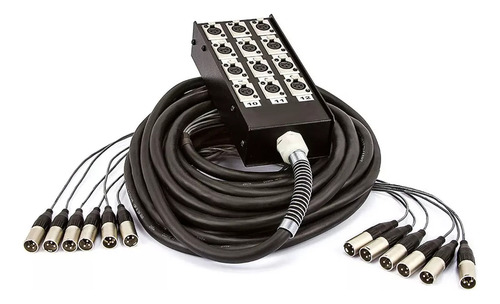 Medusa 12 Vias Montada Com Conectores Amphenol 20 Metros