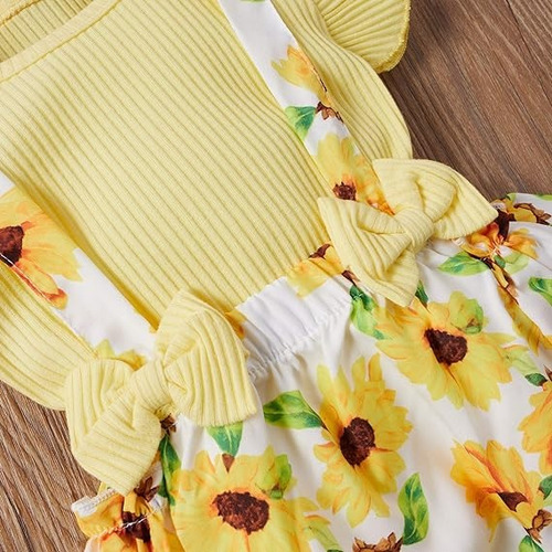 Conjunto De 3 Pz Para Bebé, Short Blusa Diadema