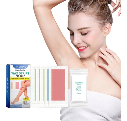 Set De Tiras De Cera For Piernas Depilación Suave Y Limpia