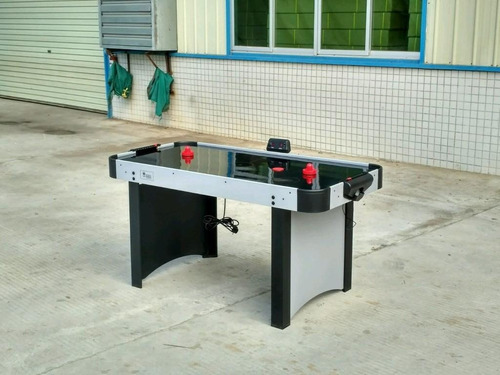 T1020 Mesa Air Hockey Eléctrica Superficie Negra Marcador Di