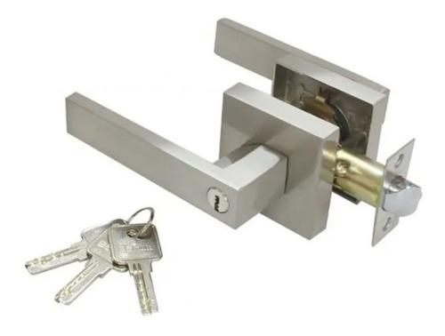 Imagen 1 de 2 de Cerradura Cuadrada De Lujo Acero Maciza Baño Habitación Ofic