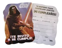 Comprar Pack 10 Invitaciones Cumpleaños Star Wars Original Cotillón
