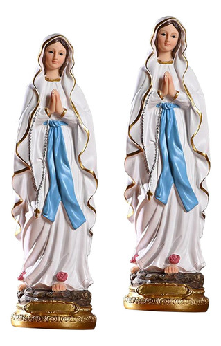 2x Católica Estátua De Nossa Senhora De