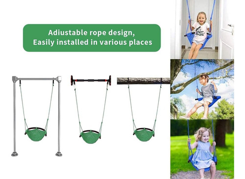 Columpio Para Niños Pequeños Tejido A Mano Cuerdas Ajustable