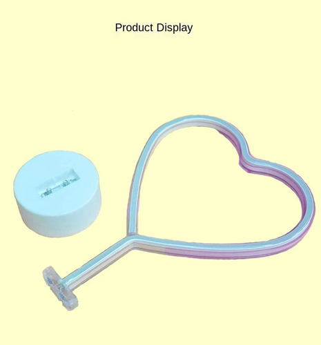 Luz Nocturna Led De Neón Con Forma De Corazón Y Amor Para Ni