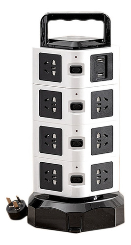 Power Strip Con Cable De Extensión Usb De 2500 W, 10 A, 6.5