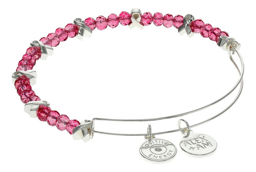 Brazalete Expandible Con Cuentas De Cinta Rosa De Alex Y Ani