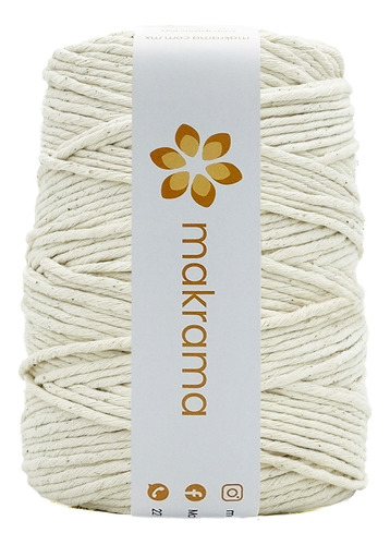 Hilaza De Algodón Para Tejer Macramé 3mm Beige