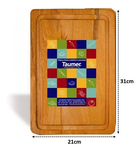 Tabla de cortar de madera para carnes, verduras y frutas para cocina, 31 x 21 cm