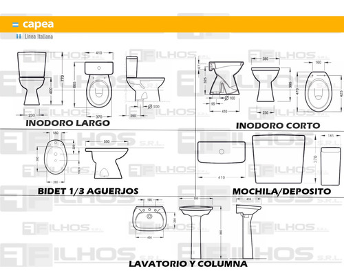 Imagen 3 de 6 de Pileta Bacha Lavatorio Roca Capea Italiana Blanco 540 P P