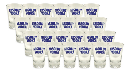 Shot De Vidrio Diseño Absolut Vodka Colores 55ml Pack X24u