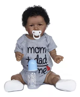 22 Pulgadas Reborn Baby Dolls Boy Full Body Silicon Afroamer