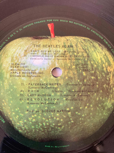 The Beatles / Hey Jude Lp Vinilo 1970 Mx Original Impecable (Usado)