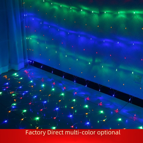 Azul, Energía Solar, 1,5 M X 1,5 M, Luces Led De Red