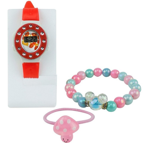 Relógio Infantil Digital Kids Ajustável + Pulseira Ri16