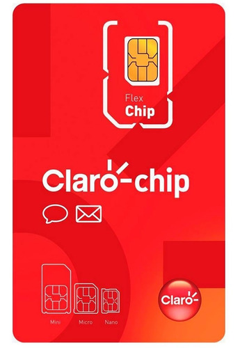 Kit 8 Chip Flex Celular Claro Corte Triplo Mini Micro Nano 