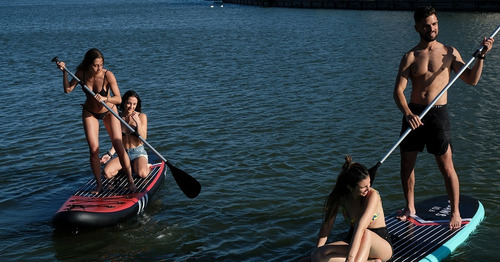 Imagen 5 de 9 de Tabla Stand Up Paddle Sup Inflable Jaws 10.6 Verde 140 Kg