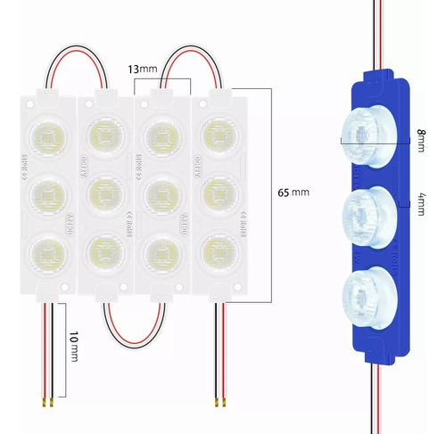 40 Módulos Led Ip65 3 Luces Tiras Decorativas 9 Colores,Luz de circulación de 12 V para camión, marcador lateral multifuncional, accesorios resistentes, luz LED verde lateral