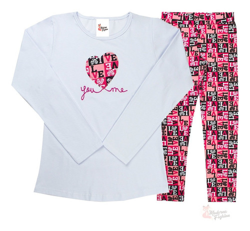 Imagem 4 de 8 de Kit 4 Conjuntos Infantil Feminino Blusa Princesinha Cotton