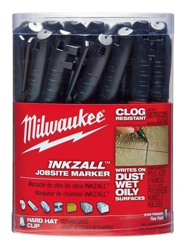 Marcador Negro De Punta Fina 36 Piezas Milwaukee 48223100