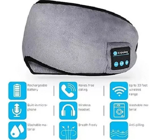 Antifaz Para Dormir Bluetooth Ajustable Respirable Y Cómodo