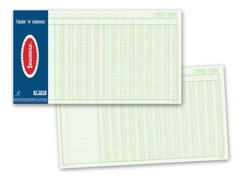 Block Tabular 14 Columnas Con Concepto Seguridad 3414 Doble