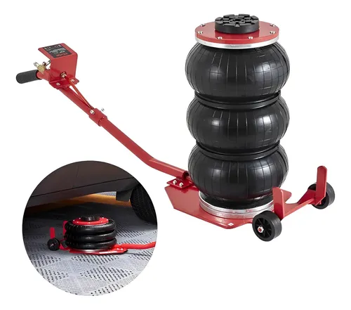 Gato Neumático De 3 Toneladas | Bolsa De Aire Triple, Altura 150-400 Mm, Elevación Rápida, Para Taller O Emergencias En Carretera