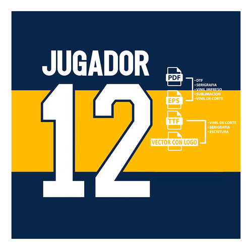 Tipografía Boca Juniors 2025/26 Estrena 16/06