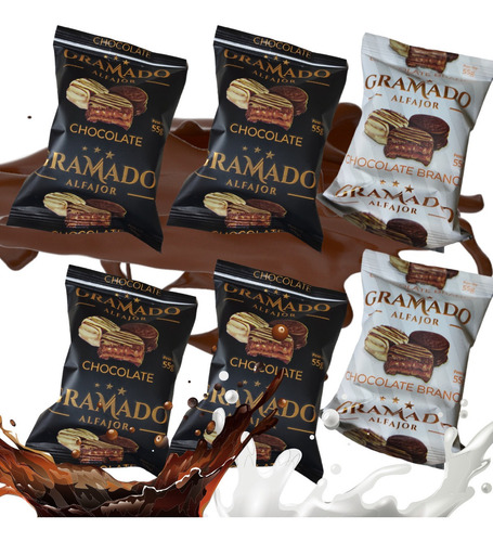 4 Caixas Com 6 Alfajor Gramado Serra Gaúcha Triplo Recheio