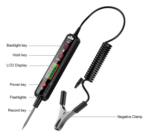 Probador De Iluminación Automotriz C Tester, 0.8 100 V, Digi