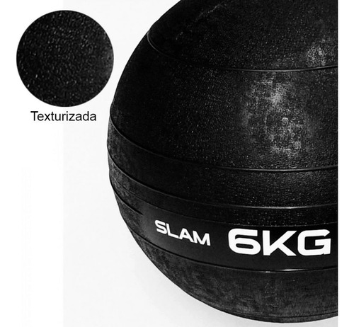 Kit Bola Slam Ball Com 6 Kg + 8 Kg + 10 Kg Preta Liveup