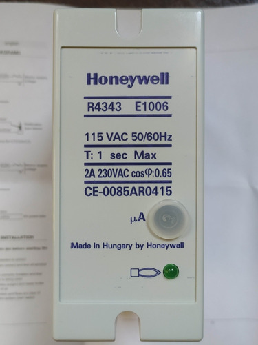 Rele Detector De Llama Marca Honeywell Modelo R4343e 1006