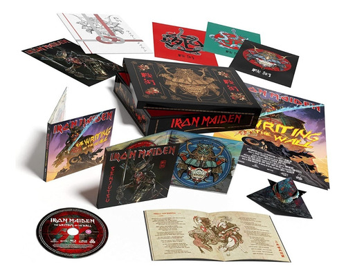 Conjunto de caixas Iron Maiden Senjutsu Deluxe, 2 CD+Blu Ray