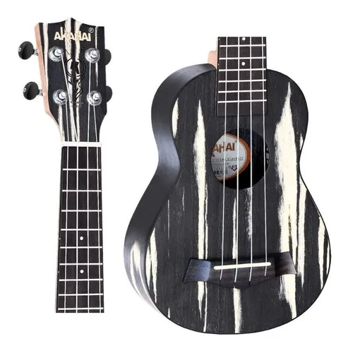 Ukulele Akahai Ronsani Ko 21 Ac stico Soprano C Bag Cor Preto