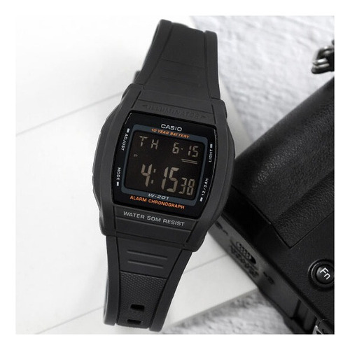 Reloj digital de caucho gris Casio W-201-1bvdf para hombre