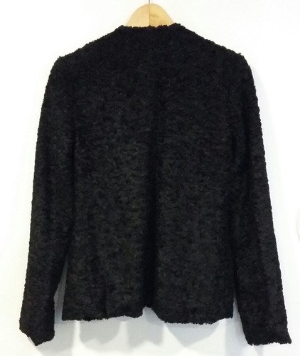 Saco Negro Zulas Peludo Talle 44 Nuevo Entrega Ya