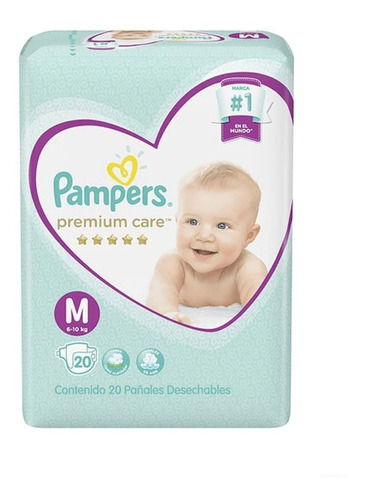 Pampers Premium Care Pañal M 20 Unidades