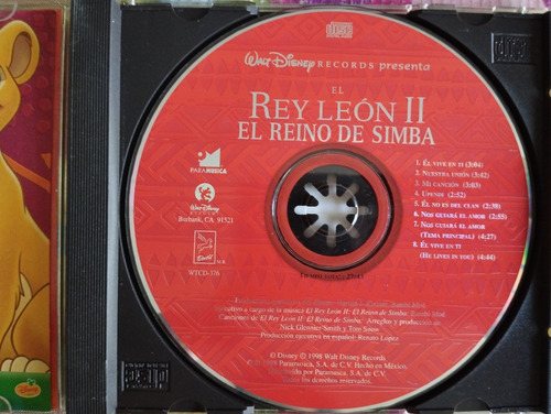 El Rey León 2 Cd El Reino De Simba V (Usado)