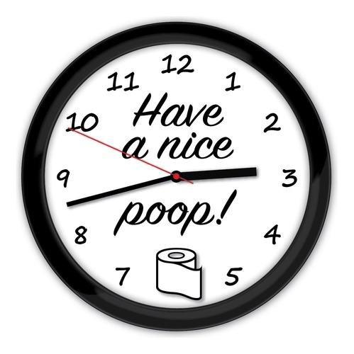 Have Nice Poop Reloj Pared Para Baño Regalo Divertido Marco