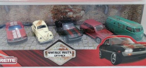Set Autos Vintage Rusty, Escala 1:64, Majorette, Metálico. 