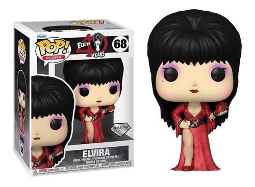 Pop! Funko Elvira 40th Red Dress Diamond #68 | Elvira Rainha