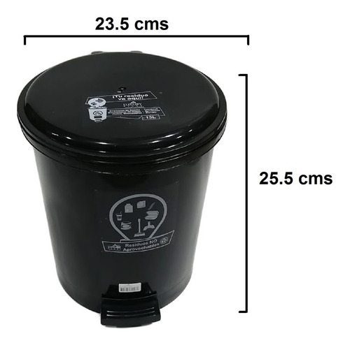 Trío De Papeleras De 9 Litros De Pedal Luxury Nueva Norma