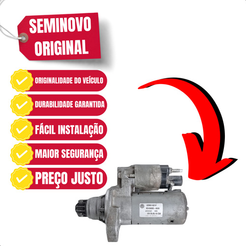 Motor Arranque Vw Gol Voyage 1.0 3cc 12v Msi Ea211 2017 A 22