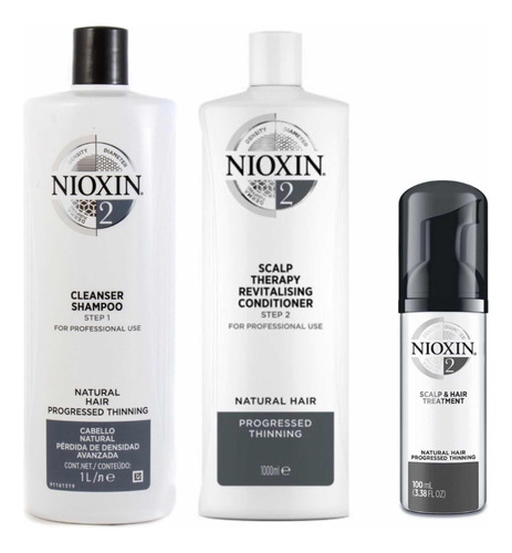 Nioxin Trio Shamp 1lt Acond 1lt Tratamiento 100ml  Sistema 2