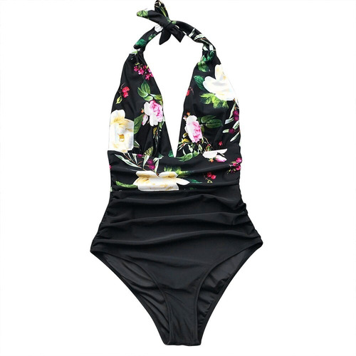 Traje De Baño Malla Entera Monokini Floral Tr61a | Encargue 