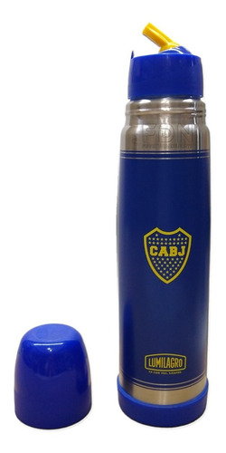 Termo Lumilagro Inox Boca 1 + Mate Azul + Bomb 350 - Fdn