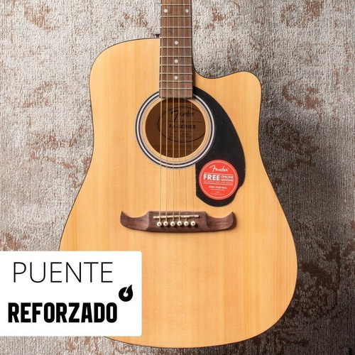 Guitarra Electroacústica Fender Fa-125ce Dread Natural Orientación De La Mano Diestro Color Natural